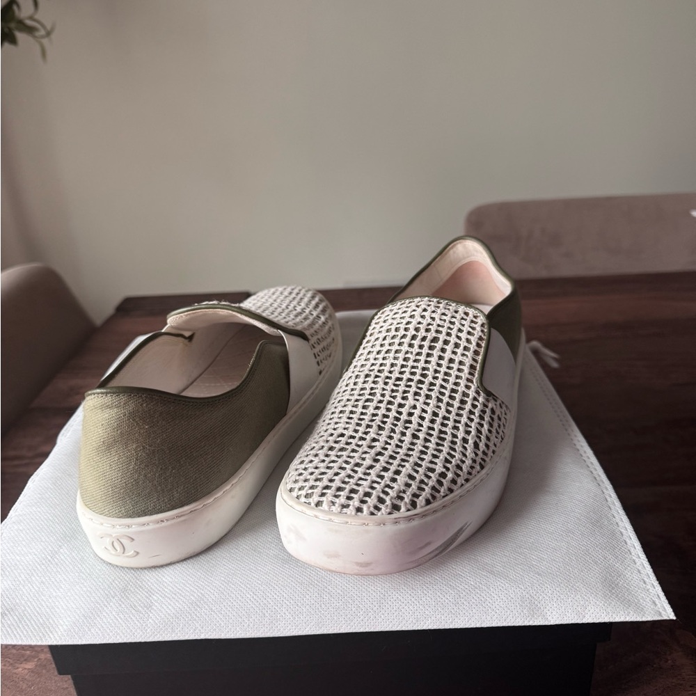 Chanel Slip On Sneakers